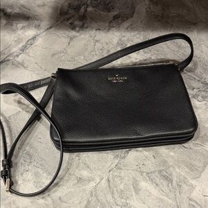 Kate Spade Black Pebbled Leather Crossbody Bag